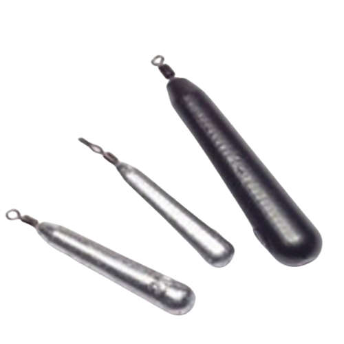 Gewicht Drop Shot (mit Wirbel) Schwarz (15 Stück pro Packung)