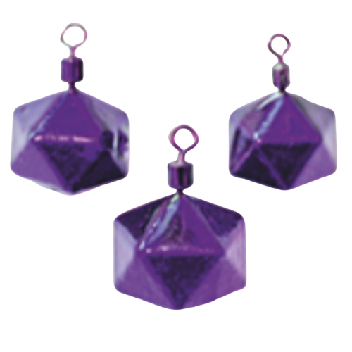 Jig-Rig (mit Facettenschliff) Violett (50 Stück pro Packung)